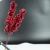 Dekorativa blommor Julbär Holly Red Berry Picks 8st Artificial Stems Branches For Decorations 2024
