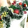 Flores decorativas 3/1 pçs 2m decoração de natal barra topos fita guirlanda enfeites de árvore branco verde escuro cana enfeites de natal fontes de festa