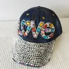 Casquettes de baseball en gros personnaliser amour Snapback coton pierre femmes Denim casquette de Baseball