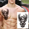 Tijdelijke tatoeages DIY Compass Schip Anchor Tijdelijke tatoeages voor mannen Volwassen nep Lion Tiger Dragon Astronaut Tattoo Sticker Unieke waterdichte tatoeages Z0403