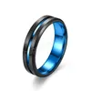 Nieuwe 6mm drie in één twee kleuren titanium roestvrijstalen ringvingerring voor mannen en vrouwen sieraden trouwring vintage roségouden accessoires