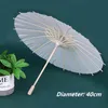 Oilpaper Umbrellas Wedding Bride Parasols Parasols White Paper Umbrella Wooden Handle Chinese Craft Umbrellas LT616