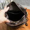 Evening Bags Quality Leather Male Casual Design Shoulder Messenger bag Cowhide Fashion Cross-body Bag 8" Tablet Tote Mochila Satchel 144-b 230403