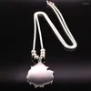 Hänge halsband ganesh elefantguden yoga mandala hängen pärla lång rostfritt stål halsband kvinnliga smycken krage n1855s07