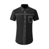 Men's Casual Shirts High Quality Luxury Jewelry Manufacture Selling Summer Short Sleeved Solid Color Work Shirt Supplier