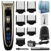 Hårtrimmer Professional Barber Electric LED Display Men Clipper Ceramic Blade Cutting Machine Cutter 231102