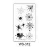 Temporary Tattoos Horror Dark 3D Spider Temporary Tattoo Stickers For Halloween Waterproof Hand Arm Body Art Fake Tattoo Sticker Women Men Z0403