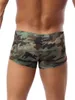 Caleçon Hommes Camouflage Boxer U Cut Sous-Vêtements Bikini Boxers Sports Bulge Pouch Trunks Pantalon