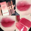 Lip Gloss Lipgloss de cabeça dupla espelho de batom cereja cor-de-rosa de vidro de vidro de vidro à prova d'água maquiagem líquida de maquiagem líquida