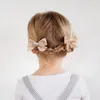 Accessoires pour cheveux 12 pièces/ensemble, pince à nœuds brodés imprimés pour bébés filles, épingle à cheveux de sécurité creuse, Barrette, vente en gros