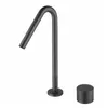 Rubinetti per lavabo bagno Rubinetto per lavabo diffuso Miscelatore freddo a rotazione monocomando in ottone bianco nero