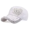 Casquettes de baseball en gros personnaliser amour Snapback coton pierre femmes Denim casquette de Baseball