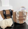 Bolsas de praia saco de letra de letra de letra de moda de cesta de designer de luxo bolsa de ombro feminino