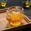 Wine Glasses Japanese Style Glass Tea Infusers Pitcher Heat Resistant Hammered Chahai Creative Transparent Teacup Phnom Penh Teaware