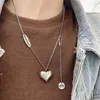 Pendenti VENTFILLE 925 Sterling Silver Love Heart Pin Collana con pendente per le donne Personalità Ins Trend Gioielli regalo per feste 2023