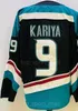 Mighty 11 Trevor Zegras maglie Hockey 15 Ryan Getzlaf 8 Teemu Selanne 9 Paul Kariya 96 Charlie Conway Team Bianco Arancione Nero Film Verde 1993 Vintage Uomo