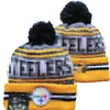 Pittsburgh Beanie Valeies Sox La NY Północnoamerykańska drużyna baseballowa Patch Patch Winter Wool Sport Sport Kapelunka Pom Czaszki A14