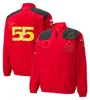 F1 Mens Casual Jacket 2023 New Formula 1 Team Red Zipper Windbreaker Jacket Spring Autumn Motorsport Racing Coat Plus Size Custom