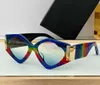 Merkmode Retro Dames DG4396 Zonnebril Designer Acetaatvezel Rechthoekig Frame Ovale Lens 3D Graffiti Spiegelbeen 23SS Dame Populaire Brillen Topfabrikanten