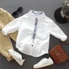 Kids Shirts Spring/Summer Fashion Children's Cotton Shirt Children's Solid Shirt Children's Casual Top 230403