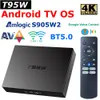 Android TV 11 OS ATV Smart TV Box T95W Amlogic S905W2 4GB 64GB commande vocale 5G double Wifi BT5.0 AV1 4K lecteur multimédia AndroidTV