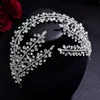 Fascinators de mariée Couronnes Strass Cristaux Mascarade Couronnes de mariage Bandeau Accessoires pour cheveux Fête baroque fait à la main chic Enga218t