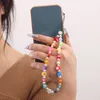 Pearl Phone Chain Key Rings Lanyard Jewelry Accessories for Women Color Beads Fruit Charm Telephone Rope Phone Strap for Gift