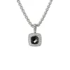 Anneaux Twisted Wire Designer Colliers Set Prismatic Black Ring Sets Femmes Mode Platine Plaqué Micro Diamant Collier