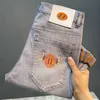 Herenjeans Designer heren shorts Rechte pijpen Broek Grote h Borduurwerk Vrijetijdsbroek Gewassen Mode Paard Print Rits Toegangscontrole Denims trainingspak NR4S