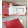 Lägsta lyxklocka Mens Watch Box Original Inner Outer Womans Watches Boxes Men Wristwatch Red Box Booklet CA185G