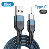 Câble de chargeur rapide micro USB de type C 0,5 m 1 m 2 m 3 m Câble de charge rapide 3A tissé en nylon pour smartphone Câble de données de type C Cordon USB Ligne durable 10 pieds 6 pieds 3 pieds