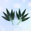 Decorative Flowers 50 Pcs Faux Green Plants Leaves Artificial Indoor Plastic Leaf Home Decor Wedding Fake Foliage