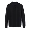 Herentruien lichtgewicht Srowted Pure Wool Sweater heren gebreide poloshirt lente en herfst reverswear onderhemd