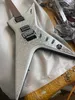 Özel Uzaylı Elektro Gitar Gümüş Takı Metal Üstü