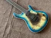 Island Blue Gradient Electric Guitar Handwork 6 Strings Gitaar