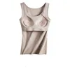 Camisoles & Tanks Women 2023 Autumn Winter Fashion Thermal Underwear Vest Tops Female Thick Warm Ladies O-neck Slim D473