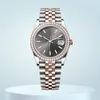 designer watches high quality watch women palm leaf Grey dial Diamond bezel 36mm 41mm couple moissanite watch 8215 auto movement Rose gold stainless steel watch