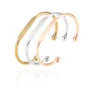 Mylongingcharm 30pcs / lot Bracelets de manchette vierges Bracelet en cuivre gravable Bracelets en or rose T0692 Q0720237g