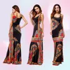 Vrouwen Afrikaanse dashiki maxi jurk Afrikaanse bazin print gewaad lange jurken traditionele dames plus maat slank strandjurk6649818