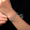 Ohrstecker TOPGRILLZ Farbbeständiges wasserdichtes Schmuckset 10 mm versetztes Muster Länge Xknot Halskette Armband Hip Hop Punk 231102