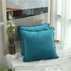 Poduszka seikano aksamitna okładka solidne kolory dekoracyjne poduszki na sofę luksusowy wystrój domu 45 rzut obudowa