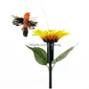 Trädgårdsdekorationer Solenergi Flying Butterfly Bird Sunflower Yard Stake Ornament Decoroutdoor Decor Flower Pot DHM5V