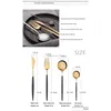 Dinnerware Sets 2022 4 Pieces / Set Of Black Cutlery Stainless Steel Golden Kitchen Fork Knife Spoon Wedding Sierware Drop Delivery Otltm