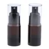 Makeup Brushes 2pcs Transparent Empty Refillable Pump Bottle For Liquid - 15ml