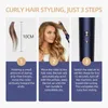 مجفف الشعر مجفف الشعر Crling Irons 6 In1 Air Styler للاشتراكات التلقائية المتموجة بشكل مستقيم.