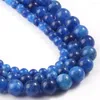 Beads Blue Kyanite Jades 6/8/10mm Stone Loose Spacer Round For Jewelry Making DIY Findings Bracelet Necklace 15" Strand