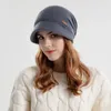 Beanie/Skull Caps Dames Baggy Slouchy Muts Winter Warm Gebreide Stapelhoed Binnenkant Fluweel Winddicht Gehoorbescherming Skullies Cap Effen Pluche Motorkap 231102