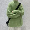 Мужские свитера KAPMENTS Зимняя водолазка Y2k Мужские винтажные черные повседневные пуловеры Корейская мода Негабаритный вязаный свитер в стиле Харадзюку
