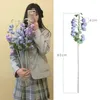 Decorative Flowers Artificial Campanula Fake Plants Dried For Wedding Decoration Garden Home Party Table Ornaments