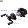 BAITCASTING REELS GLS Lightweight Spool 6.3 1 Gear Ratio Baitcasting Fishing Wheel Baitcasting Reel 8 kg Max Drag Saltwater High Speed ​​Fishing Reel 230331